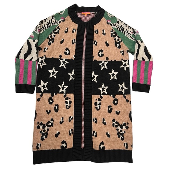 NWOT Anthropologie Starry Leopard Cardigan - Picture 3 of 16